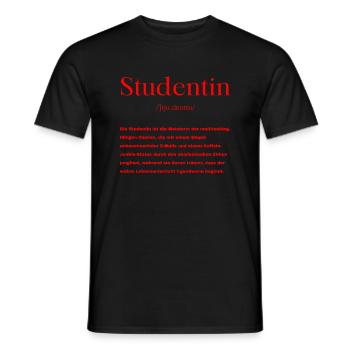 Studentin Definition - Männer T-Shirt - Schwarz - Vorne - AI Model Male 178 light (178cm)