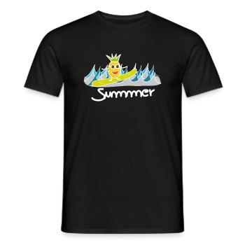 Pineapple Summer - Men's T-Shirt - black - Front - AI Model Male 178 light (178cm)