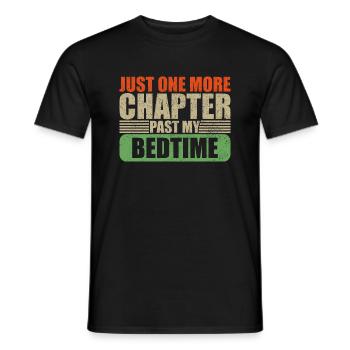 Bedtime One More Chapter Book Lover - Men's T-Shirt - black - Front - AI Model Male 178 light (178cm)