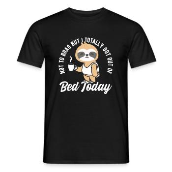 Nicht Zu Prahlen, Süßer Faultier-T-Shirt - Männer T-Shirt - Schwarz - Vorne - AI Model Male 178 light (178cm)