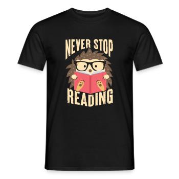 N’arrêtez jamais de lire T-shirt - T-shirt homme - noir - Devant - AI Model Male 178 light (178cm)