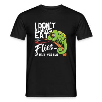Je ne mange pas toujours des mouches, caméléon T-shirt - T-shirt homme - noir - Devant - AI Model Male 178 light (178cm)