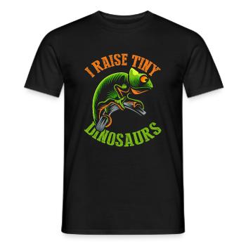 Je soulève de minuscules dinosaures, caméléon T-shirt - T-shirt homme - noir - Devant - AI Model Male 178 light (178cm)