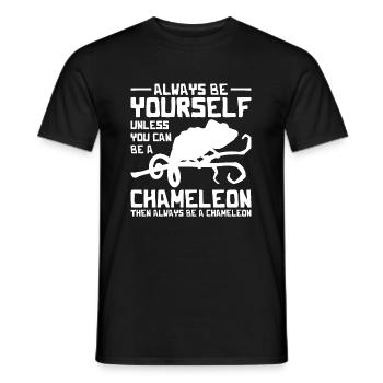 Sois toujours toi-même, caméléon T-shirt - T-shirt homme - noir - Devant - AI Model Male 178 light (178cm)
