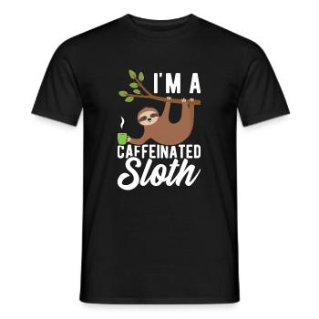 Ich Bin Ein Koffeinhaltiges Faultier-T-Shirt - Männer T-Shirt - Schwarz - Vorne - AI Model Male 178 light (178cm)