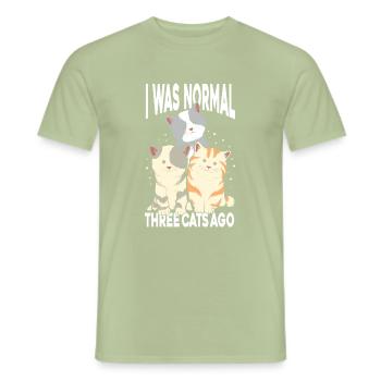I was normal - Men's T-Shirt - sage - Front - AI Model Male 178 light (178cm)