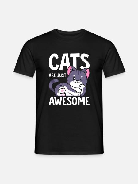 Cats are just great - Men's T-Shirt - black
