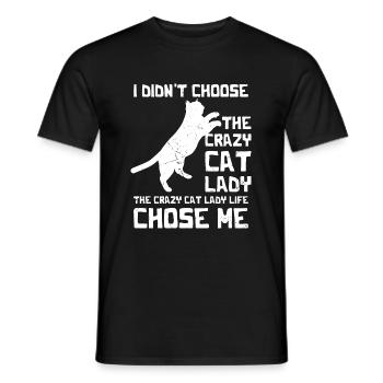 Je n’ai pas choisi le chat fou - T-shirt homme - noir - Devant - AI Model Male 178 light (178cm)