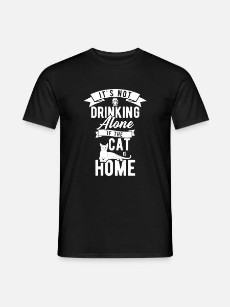 It doesn't drink alone - Men's T-Shirt - black