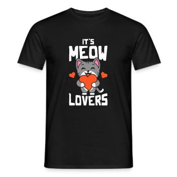 Es Sind Miau-Liebhaber - Männer T-Shirt - Schwarz - Vorne - AI Model Male 178 light (178cm)