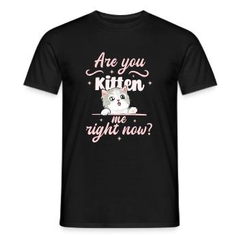 Êtes-vous un chaton maintenant ? - T-shirt homme - noir - Devant - AI Model Male 178 light (178cm)