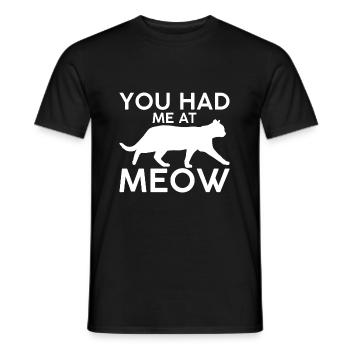 You had me meow - Men's T-Shirt - black - Front - AI Model Male 178 light (178cm)