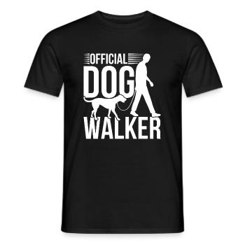 Official Dog Walker - Men's T-Shirt - black - Front - AI Model Male 178 light (178cm)