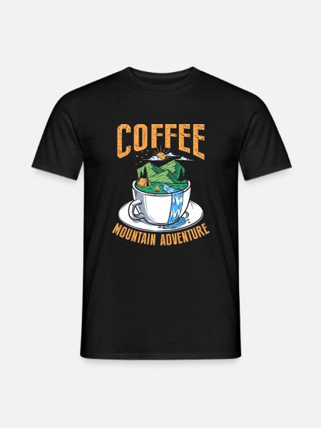 Coffee Mountain Adventure - Men's T-Shirt - black