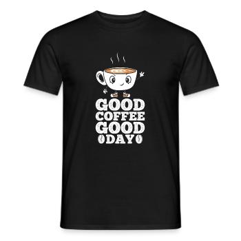 Guter Kaffee Guten Tag - Männer T-Shirt - Schwarz - Vorne - AI Model Male 178 light (178cm)