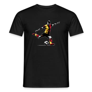 Soccer Belgium - Men's T-Shirt - black - Front - AI Model Male 178 light (178cm)