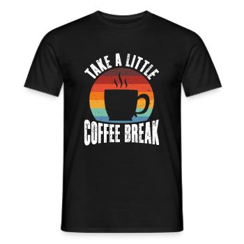 Machen Sie Eine Kleine Kaffeepause Retro - Männer T-Shirt - Schwarz - Vorne - AI Model Male 178 light (178cm)