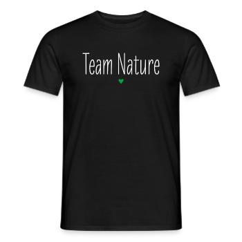 Équipe Nature, Look de partenaire, Chemise de groupe, Conservation de la nature - T-shirt homme - noir - Devant - AI Model Male 178 light (178cm)