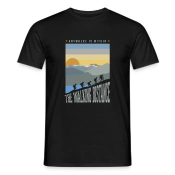 Anywhere is within the walking distance - Men's T-Shirt - black - Front - AI Model Male 178 light (178cm)