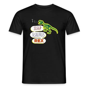 Sleepasaurus Rex Magical About The Beyond - Men's T-Shirt - black - Front - AI Model Male 178 light (178cm)