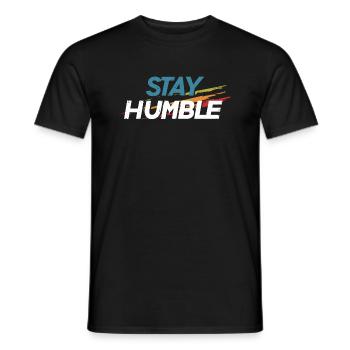 Stay humble - T-shirt homme - noir - Devant - AI Model Male 178 light (178cm)