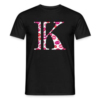 Buchstabe k Küsse - Männer T-Shirt - Schwarz - Vorne - AI Model Male 178 light (178cm)