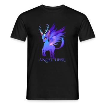 Angel Deer - Men's T-Shirt - black - Front - AI Model Male 178 light (178cm)