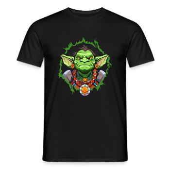 Grüner Kobold - Männer T-Shirt - Schwarz - Vorne - AI Model Male 178 light (178cm)