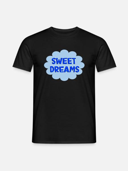 sweet dreams, schöne Träume - Männer T-Shirt - Schwarz