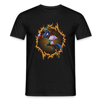 The Gambler's Wolf - Men's T-Shirt - black - Front - AI Model Male 178 light (178cm)