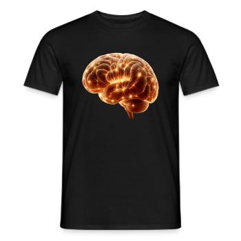 Brilliant Human Brain - Men's T-Shirt - black - Front - AI Model Male 178 light (178cm)