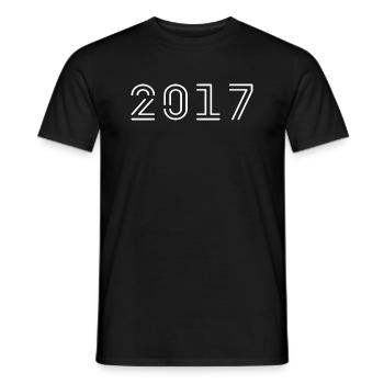 Millésime 2017 Né Millésime Anniversaire 2017 - T-shirt homme - noir - Devant - AI Model Male 178 light (178cm)