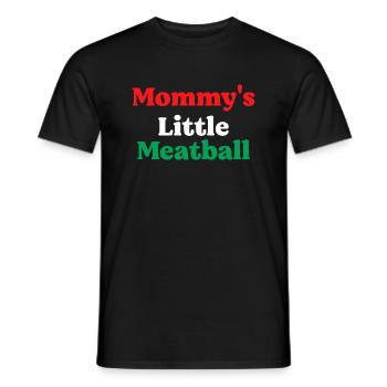 Mamas Kleine Fleischbällchen Lustig Italienisch Im Ein Wenig - Männer T-Shirt - Schwarz - Vorne - AI Model Male 178 light (178cm)