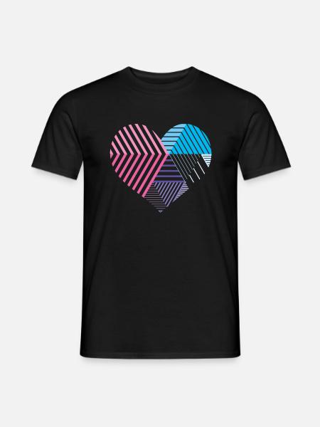 Heart and colors - Men's T-Shirt - black