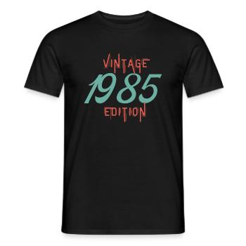 Jahrgang Ausgabe 1985 - Männer T-Shirt - Schwarz - Vorne - AI Model Male 178 light (178cm)