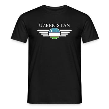 J’aime l’Ouzbékistan, T-shirt design de style élégance - T-shirt homme - noir - Devant - AI Model Male 178 light (178cm)