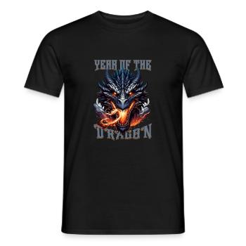 Year of the Dragon 2024 - Chinese Zodiac - Men's T-Shirt - black - Front - AI Model Male 178 light (178cm)