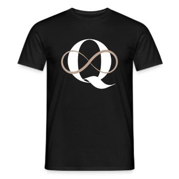 Infinite letter q - Men's T-Shirt - black - Front - AI Model Male 178 light (178cm)