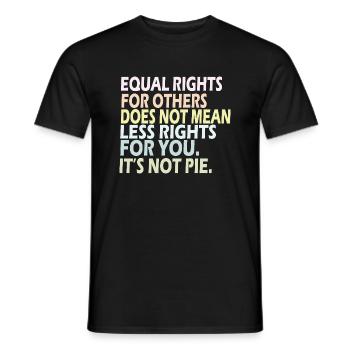 L’égalité des droits maintenant - T-shirt homme - noir - Devant - AI Model Male 178 light (178cm)