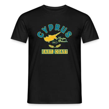 Cyprus - Cyprus Travel - Flags Map - Greece - Men's T-Shirt - black - Front - AI Model Male 178 light (178cm)