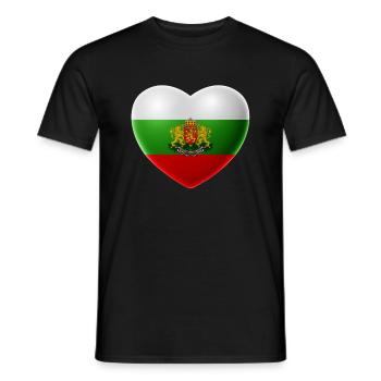 Herz (Bulgarie) - T-shirt homme - noir - Devant - AI Model Male 178 light (178cm)