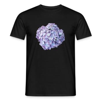 Hortensie lila Sommer - Männer T-Shirt - Schwarz - Vorne - AI Model Male 178 light (178cm)