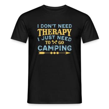 Camping thérapie âmes nature nature montagnes - T-shirt homme - noir - Devant - AI Model Male 178 light (178cm)