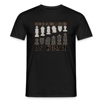 CHESS est autant que MYSTÈRE que FEMME - T-shirt homme - noir - Devant - AI Model Male 178 light (178cm)