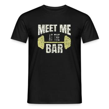 Strength training - Men's T-Shirt - black - Front - AI Model Male 178 light (178cm)