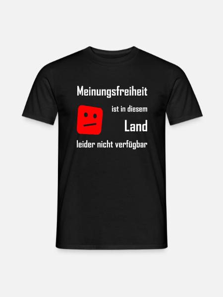 Meinungsfreiheit nicht verfügbar - Männer T-Shirt - Schwarz