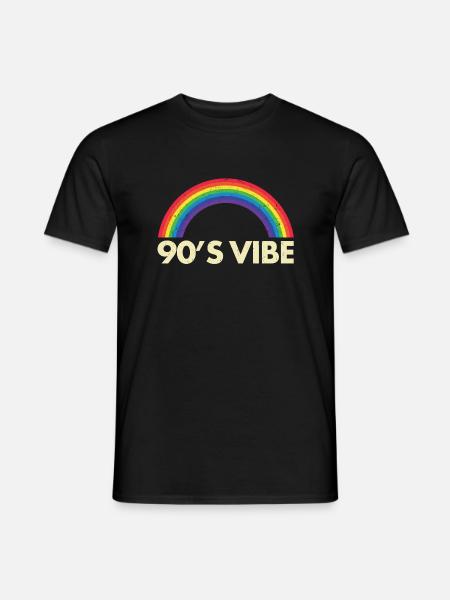 90s years of rainbow - Men's T-Shirt - black