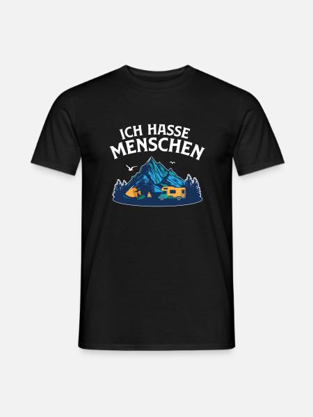 Ich Hasse Menschen - Männer T-Shirt - Schwarz