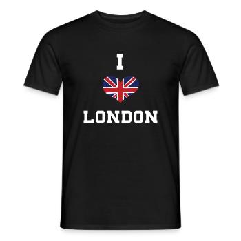 J’aime Londres - T-shirt homme - noir - Devant - AI Model Male 178 light (178cm)