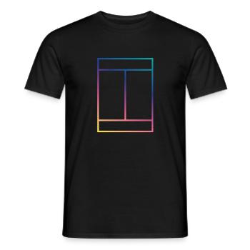 court de tennis - T-shirt homme - noir - Devant - AI Model Male 178 light (178cm)